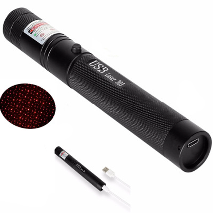 Power Laserpekare 303 USB-uppladdningsbar laser — högpresterande synlig stråle