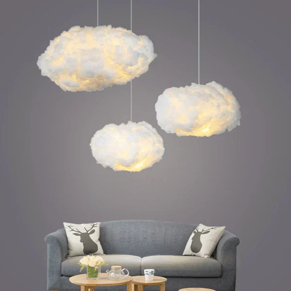 مصباح Dreamy Cloud — مصنوع من الحديد والقطن، قاعدة E27، أسود أو ذهبي