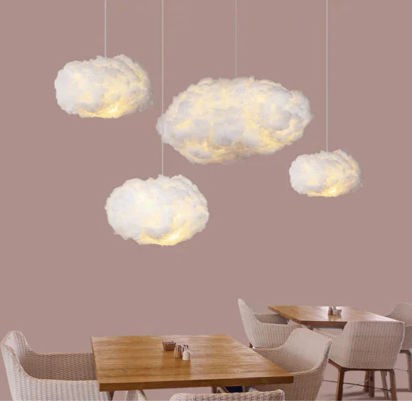 مصباح Dreamy Cloud — مصنوع من الحديد والقطن، قاعدة E27، أسود أو ذهبي