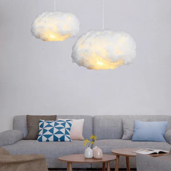 مصباح Dreamy Cloud — مصنوع من الحديد والقطن، قاعدة E27، أسود أو ذهبي