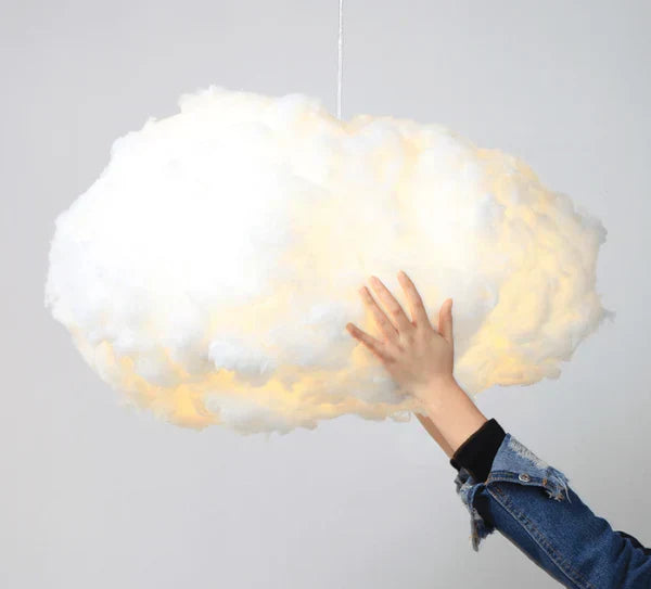 مصباح Dreamy Cloud — مصنوع من الحديد والقطن، قاعدة E27، أسود أو ذهبي