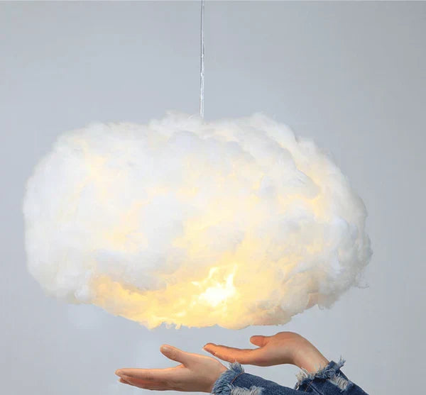 مصباح Dreamy Cloud — مصنوع من الحديد والقطن، قاعدة E27، أسود أو ذهبي
