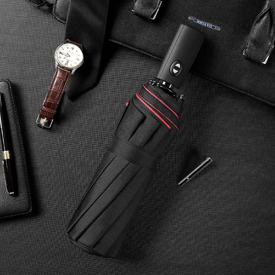 Windproof Storm Umbrella — Auto Open Button, Single Hand Operation