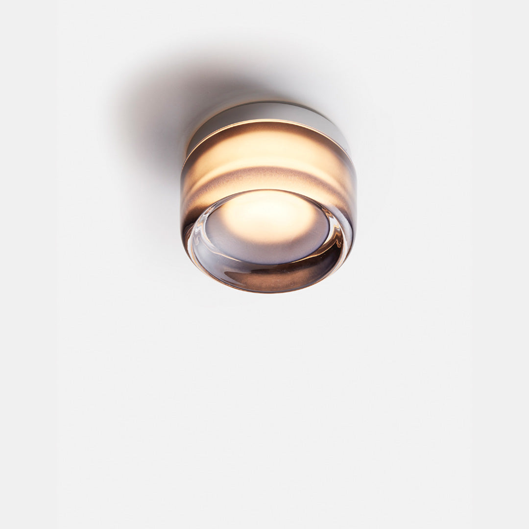 Lámpara de pared LumièreLux con relieve — estructura metálica moderna y pantalla de vidrio