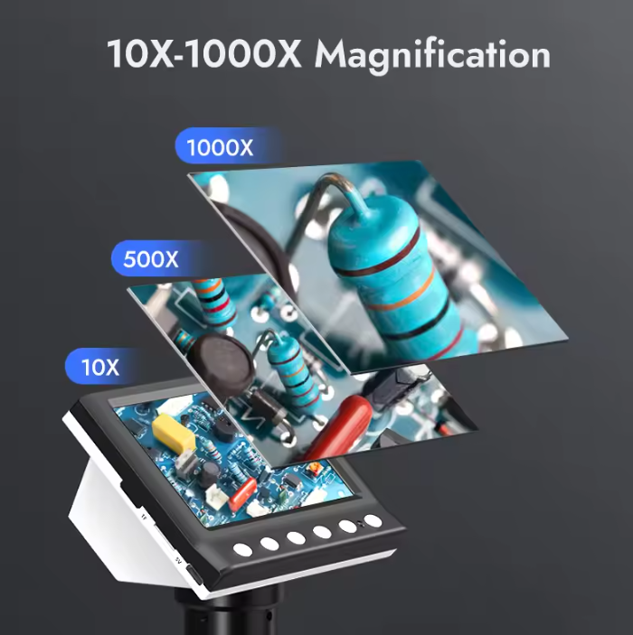 Ψηφιακό μικροσκόπιο — Οθόνη 4.3 Inch, μεγέθυνση 1000X