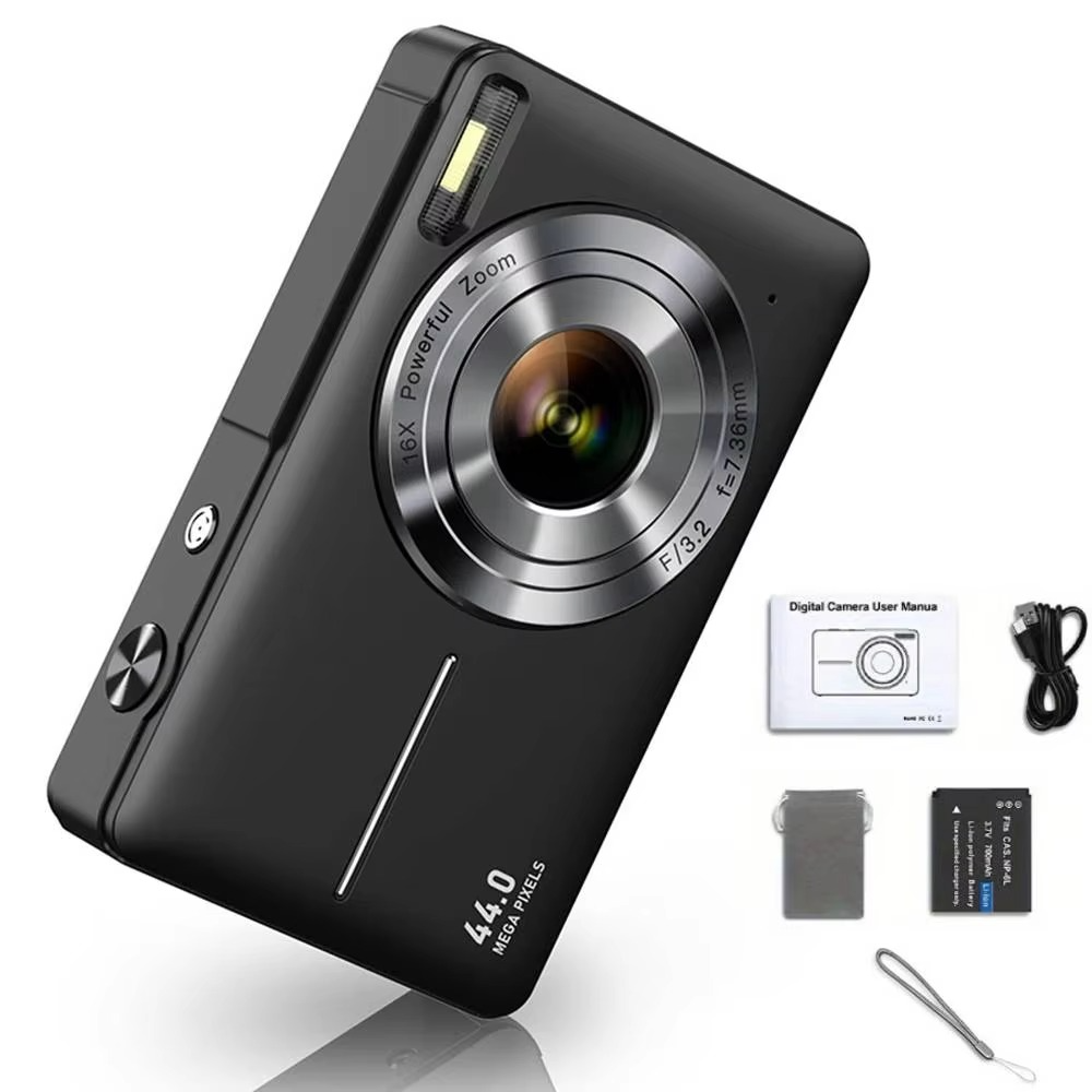 מצלמה דיגיטלית לילדים — 1080P HD, 44MP, זום פי 16