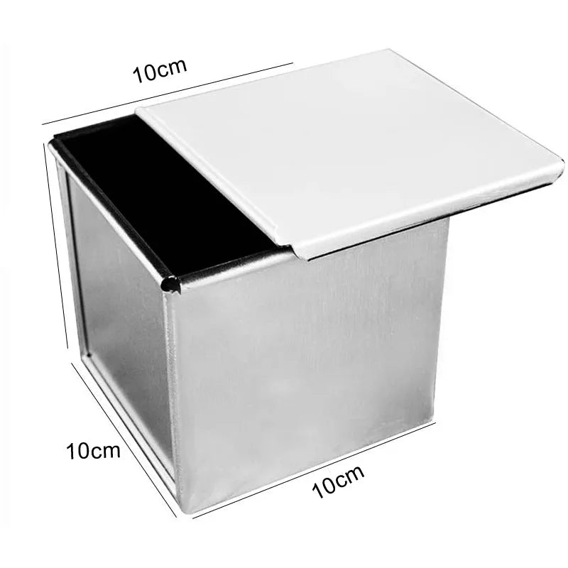 Molde para pan de aleación de aluminio con tapa — Revestimiento antiadherente, tamaños de 250g/450g/600g/750g/900g/1000g