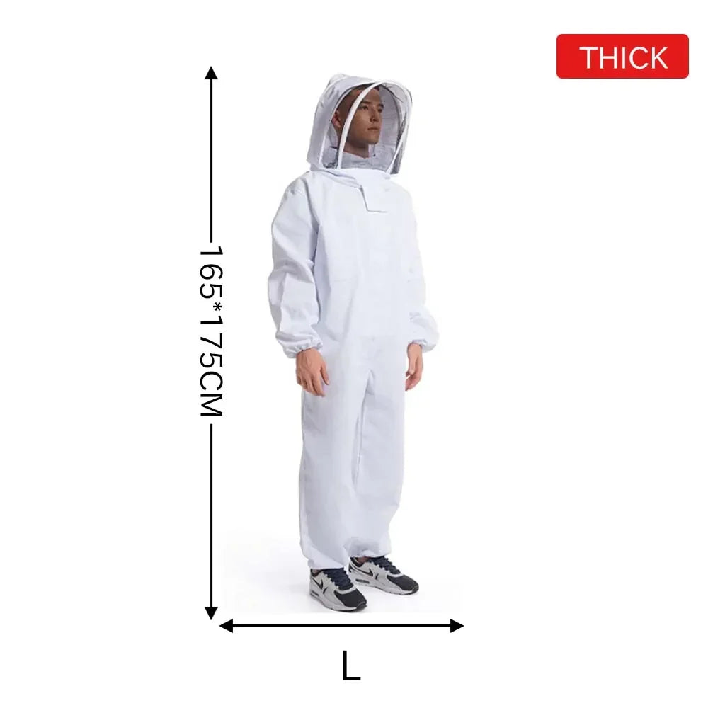 Professional Full-Body Beekeeping Suit — Integrated Veil, Unisex Kids Fit