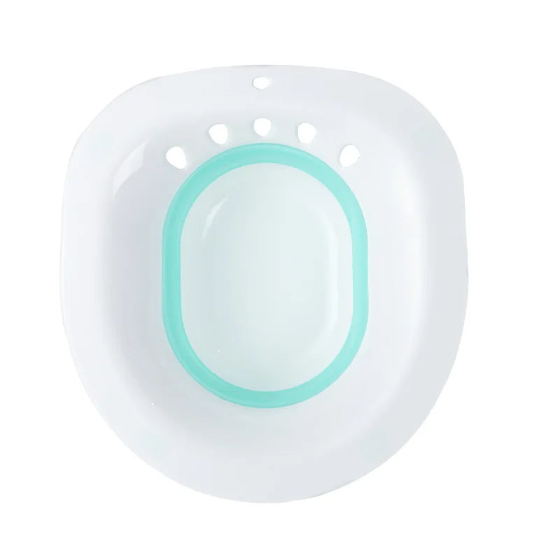Baño de asiento plegable colgante — recipiente de gran capacidad para el cuidado de las hemorroides
