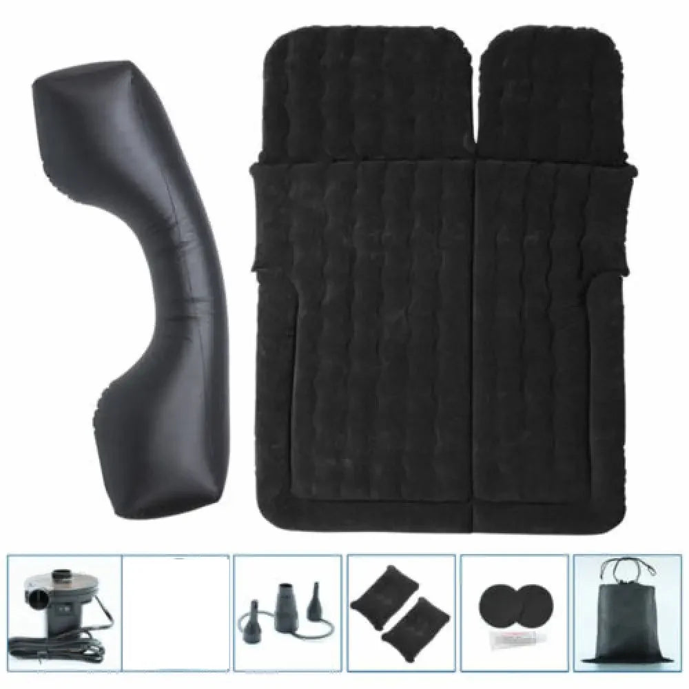 Portable SUV Inflatable Car Bed Mattress Pad – 2 Pillow Kit, Compact Storage Design