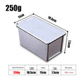 Molde para pan de aleación de aluminio con tapa — Revestimiento antiadherente, tamaños de 250g/450g/600g/750g/900g/1000g