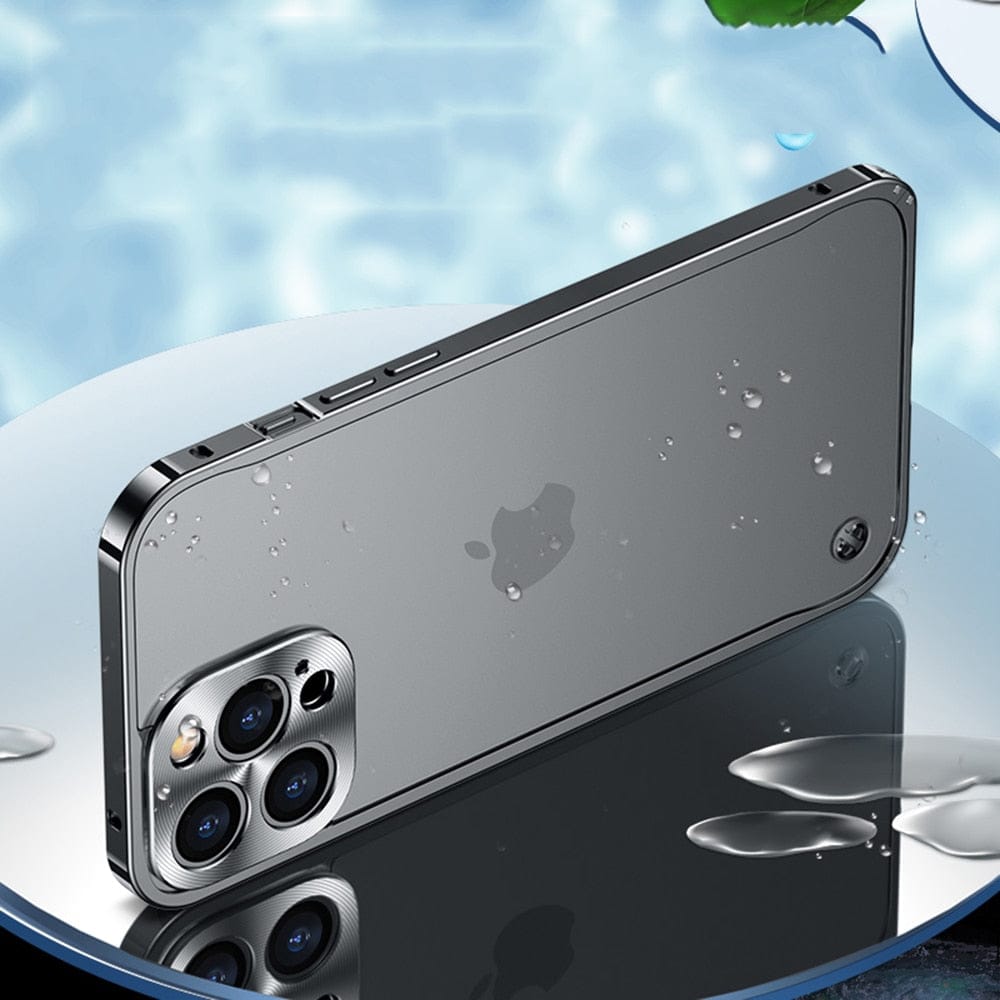 CNC-fræset iPhone-etui i aluminium — let bumper