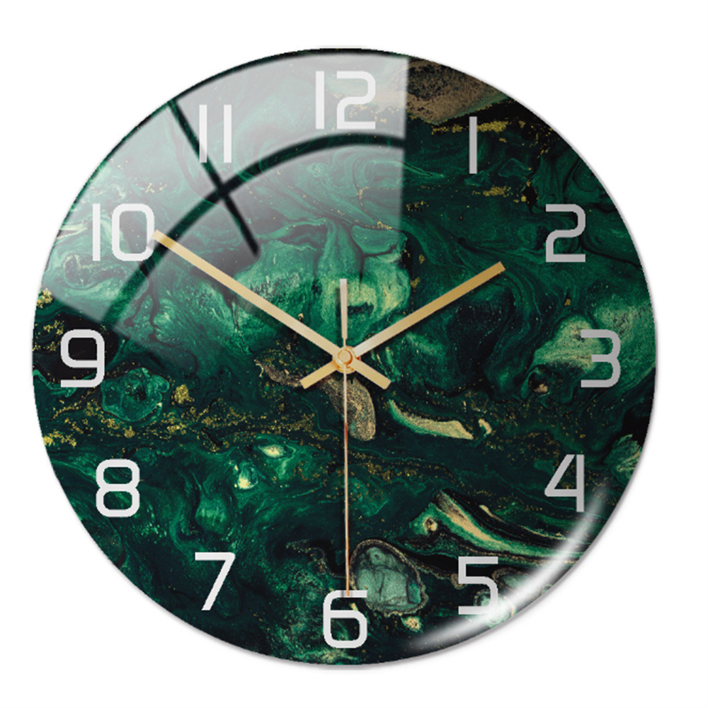 שעון קיר באפקט שיש MarbleTime — עיצוב עגול עכשווי