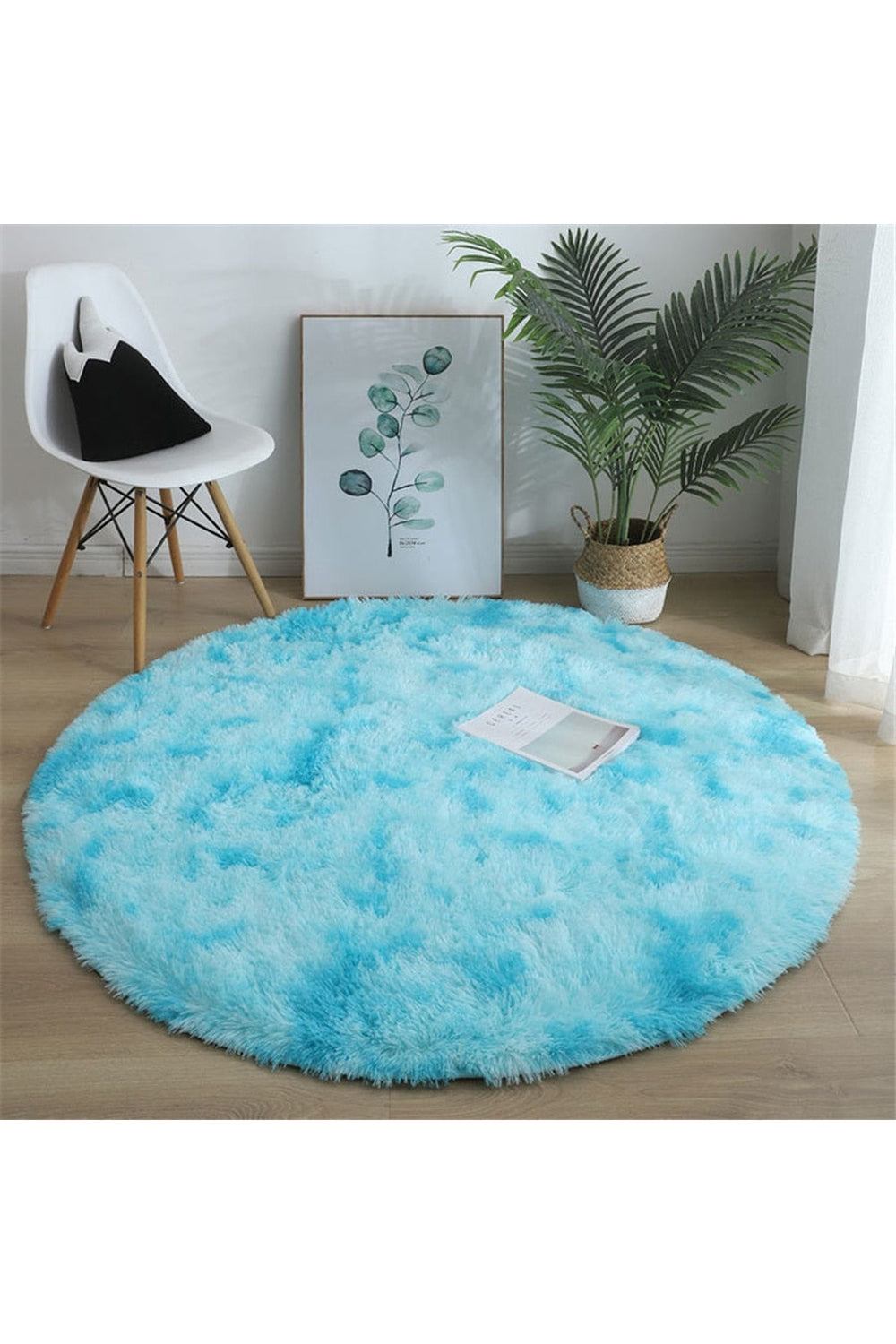 Ultra Soft Round Rug — Fluffy Pile Texture
