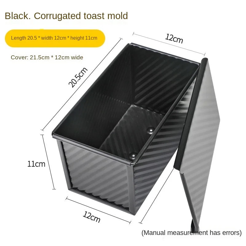 Molde para pan de aleación de aluminio con tapa — Revestimiento antiadherente, tamaños de 250g/450g/600g/750g/900g/1000g