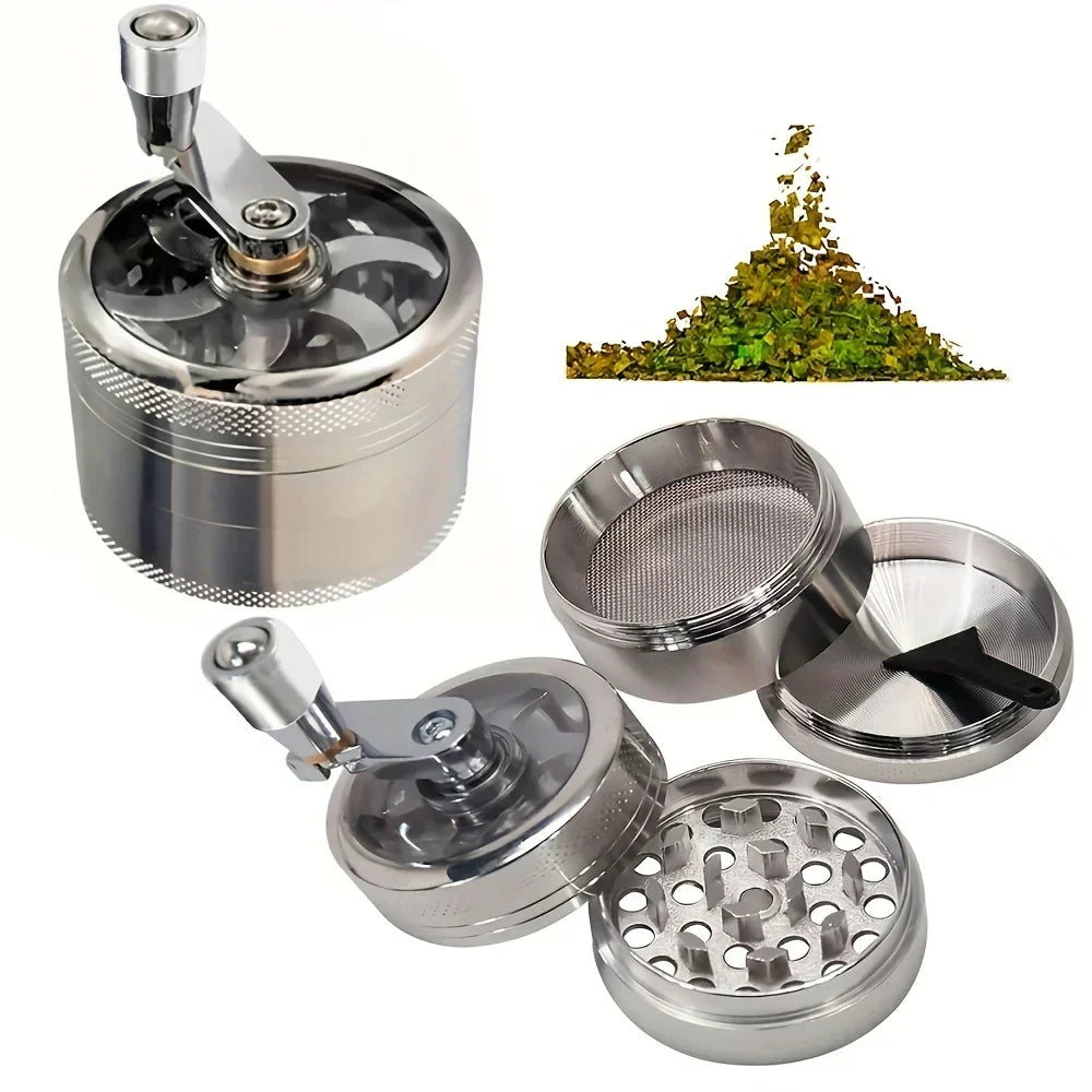 Molinillo manual para frutos secos y especias — molino compacto de manivela para nuez moscada, jengibre, sal gema y granos de pimienta