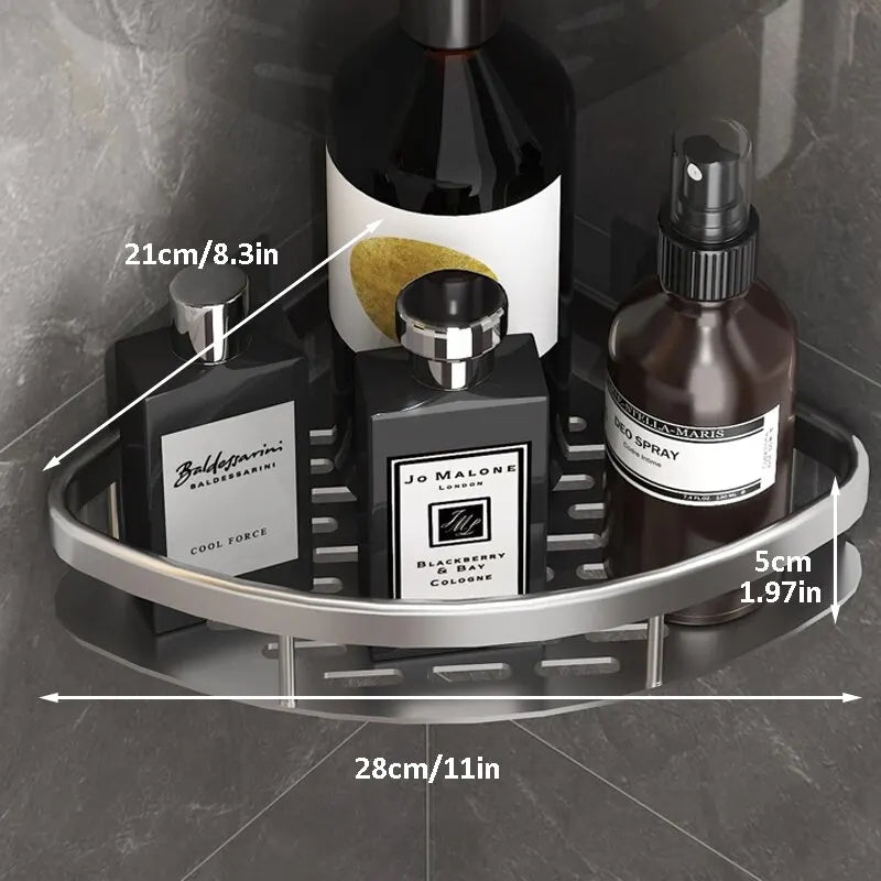 No-Drill Wall-Mounted Corner Shelf & Shower Caddy