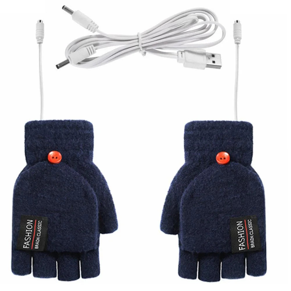 USB Rechargeable Heated Gloves — Three Adjustable Heat Levels