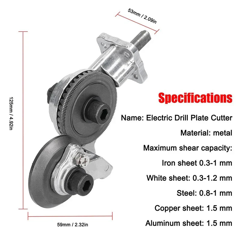 Double-Headed Sheet Metal Cutter — High-Speed Rotor Blades, Sharp Cutting Edge, Fast Cutting Performance