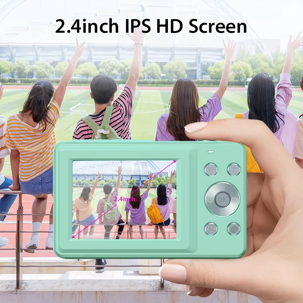 מצלמה דיגיטלית לילדים — 1080P HD, 44MP, זום פי 16