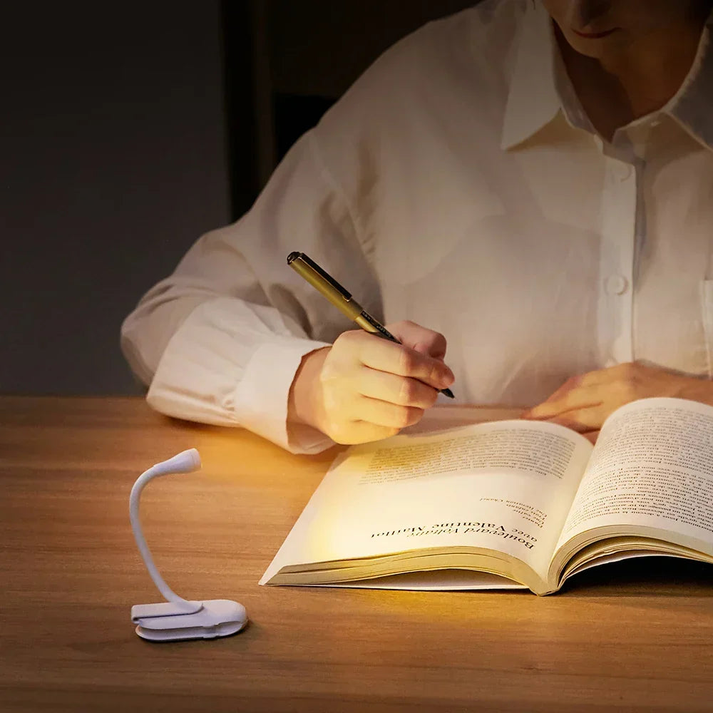 Mini-kirjavalo - kannettava kiinnike, 360 asteen kääntö, himmennettävä LED, USB-lataus