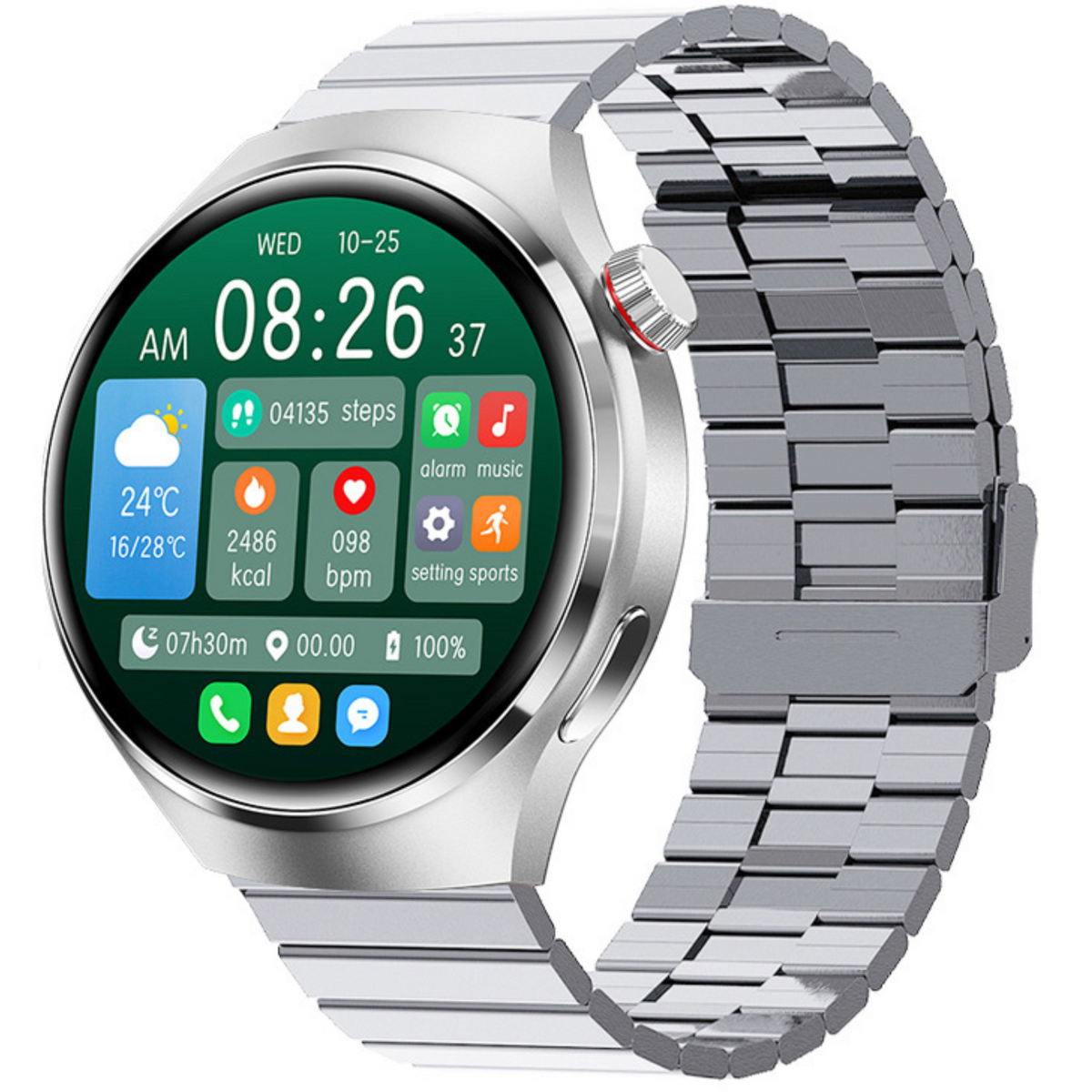 Reloj inteligente de edición limitada — Pantalla AMOLED HD, monitoreo de ECG, conectividad Bluetooth, seguimiento de la frecuencia cardíaca, GPS integrado