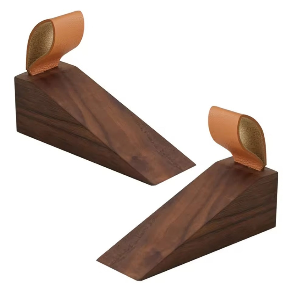 Houten deurstopper - antislipbasis, elegant ontwerp