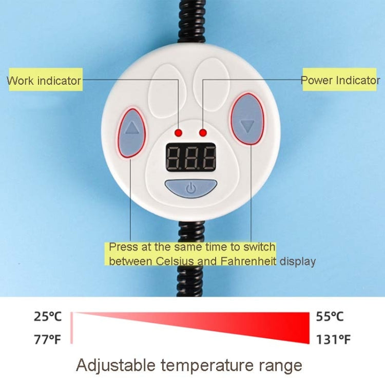 60x45cm Electric Blanket — Waterproof, Scratch-Resistant, JP Plug, 75W, 2m Cord, Blue