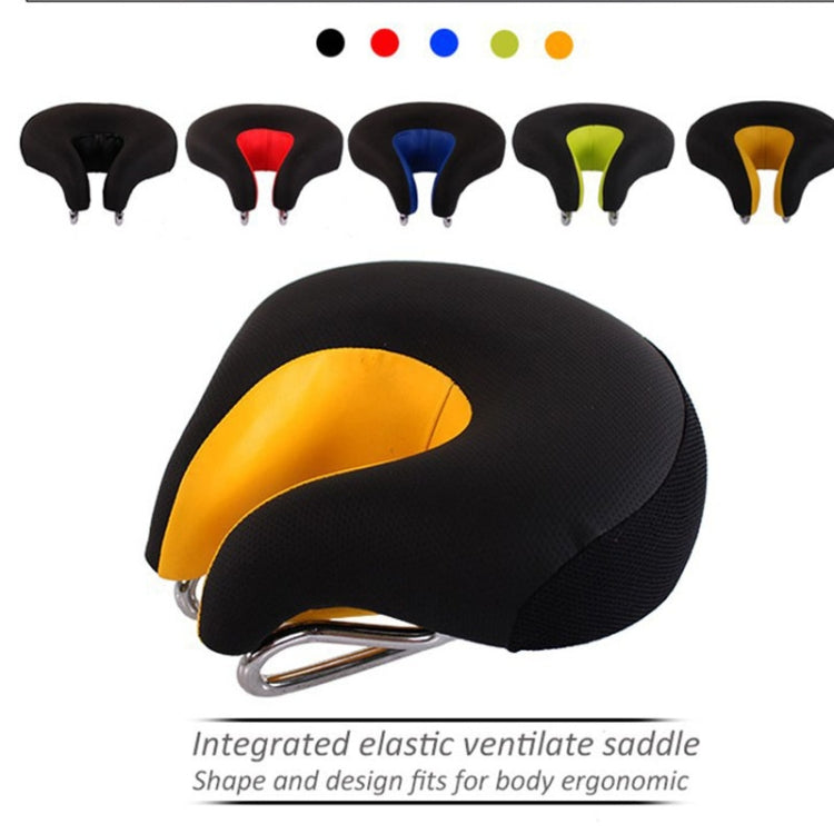 Noseless Mountain Bike Seat — Thick Soft Padding, Black, 20x18cm