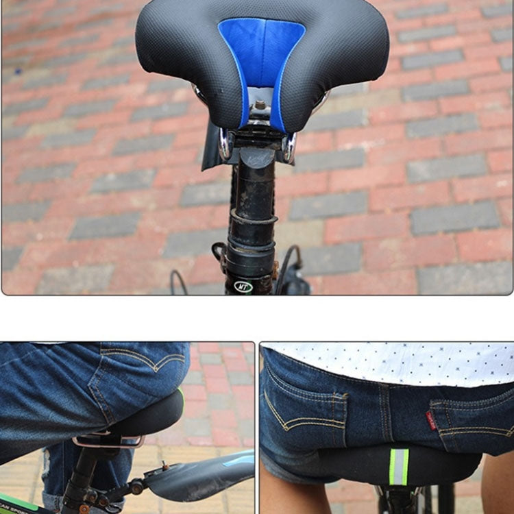 Noseless Mountain Bike Seat — Thick Soft Padding, Black, 20x18cm