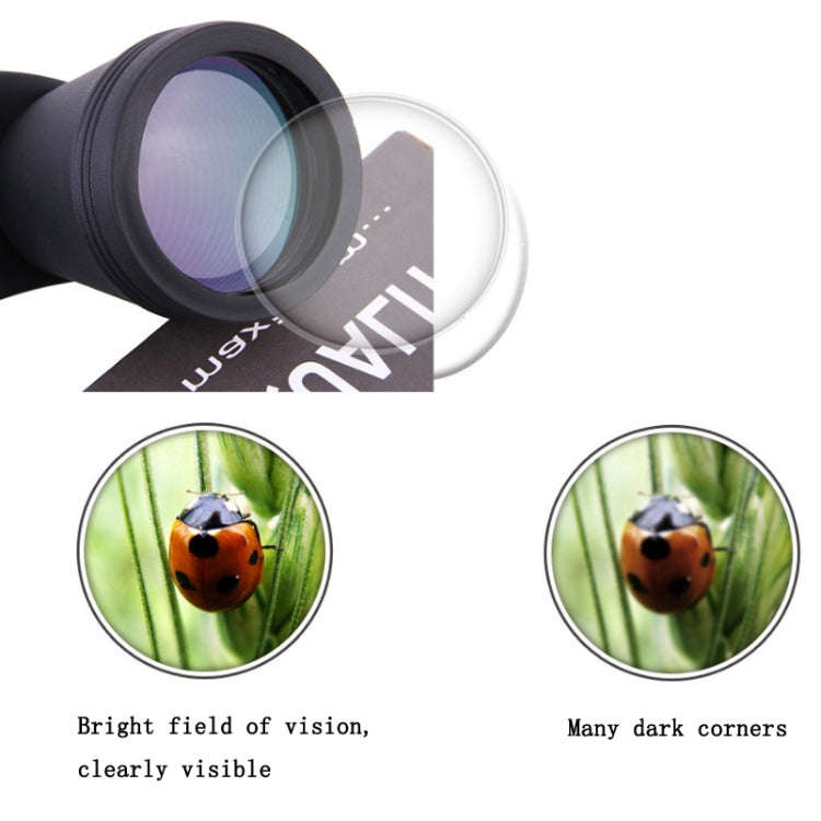 Luxun 20X50 Outdoor Binoculars — Black, Non-Infrared Low Light and Night Vision