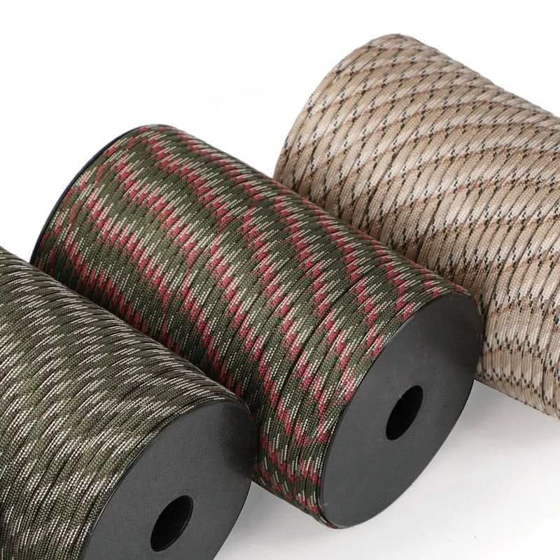 100 m 军用伞绳 — 承重能力 550 lb，9 股芯