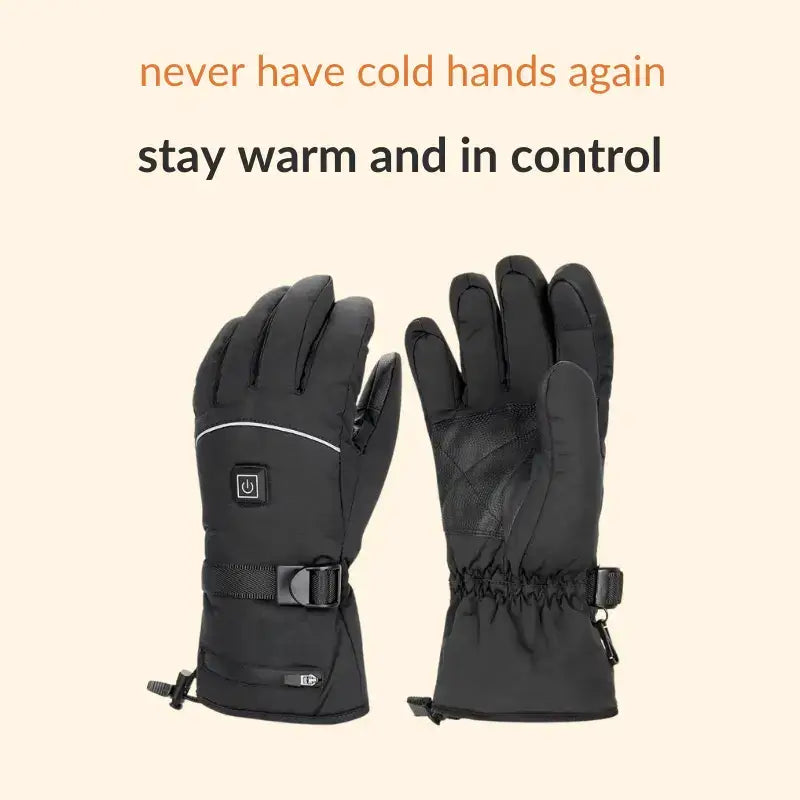 Heated Gloves — Rechargeable, Water-Repellent, Touchscreen Compatible