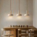 Retro LED-taklampa — sten- och träkonstruktion