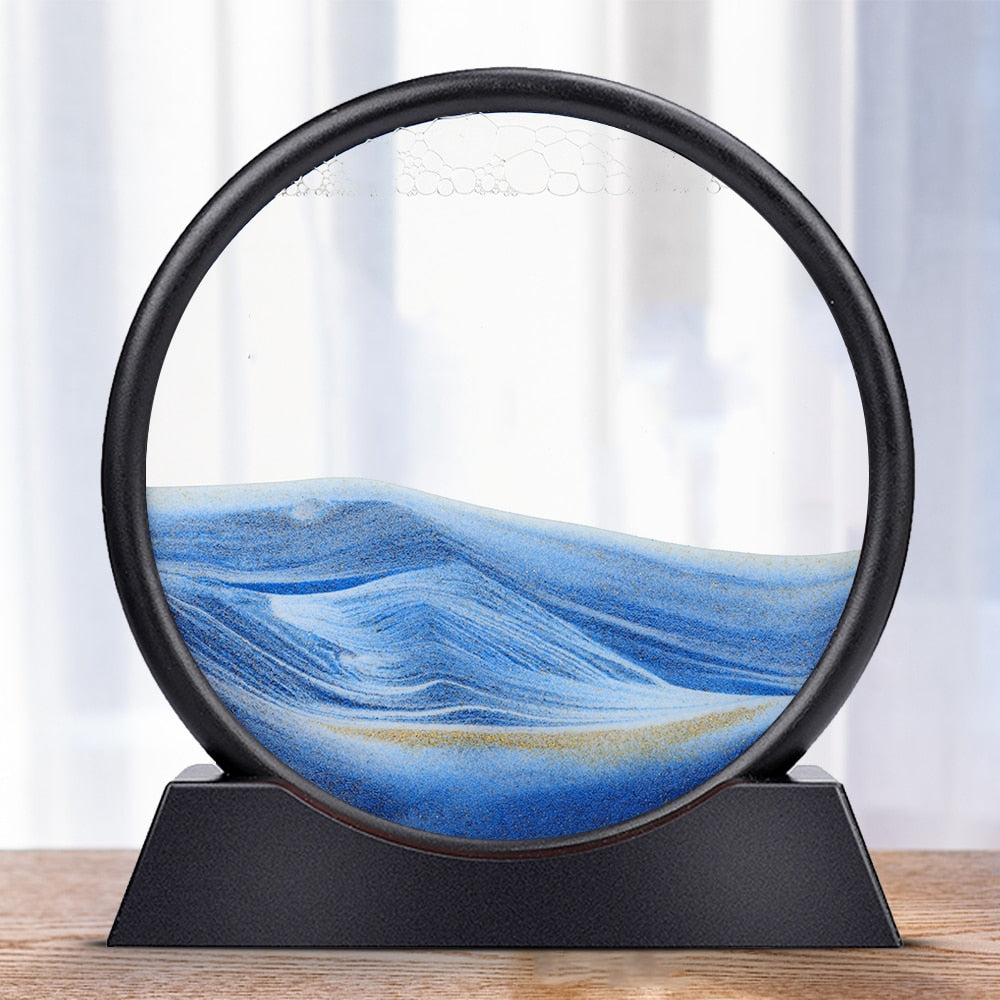 Royaleva Moving Sand Art Sculpture — Animated LED Base, Calming Rotating Flow