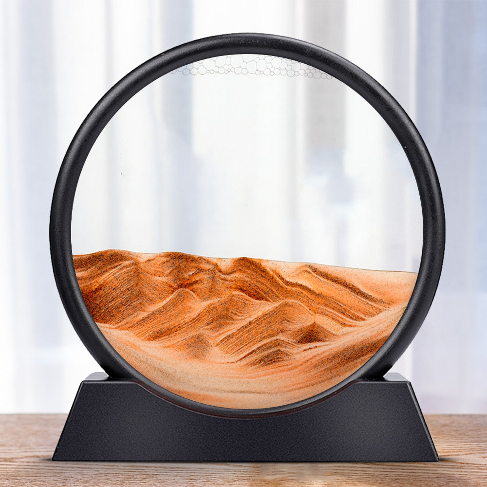 Royaleva Moving Sand Art Sculpture — Animated LED Base, Calming Rotating Flow