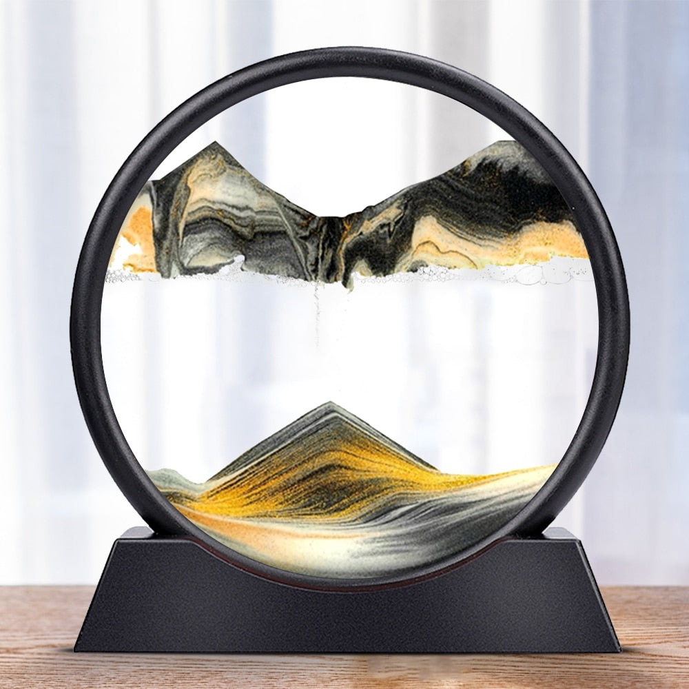 Royaleva Moving Sand Art Sculpture — Animated LED Base, Calming Rotating Flow