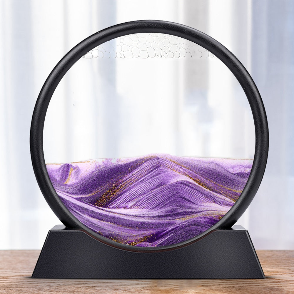 Royaleva Moving Sand Art Sculpture — Animated LED Base, Calming Rotating Flow
