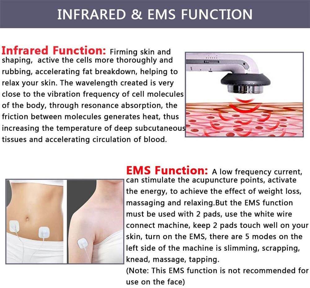 3-in-1-Kavitations- und EMS-Gerät — Anti-Cellulite- und Schlankheitsgerät für Gesicht und Körper