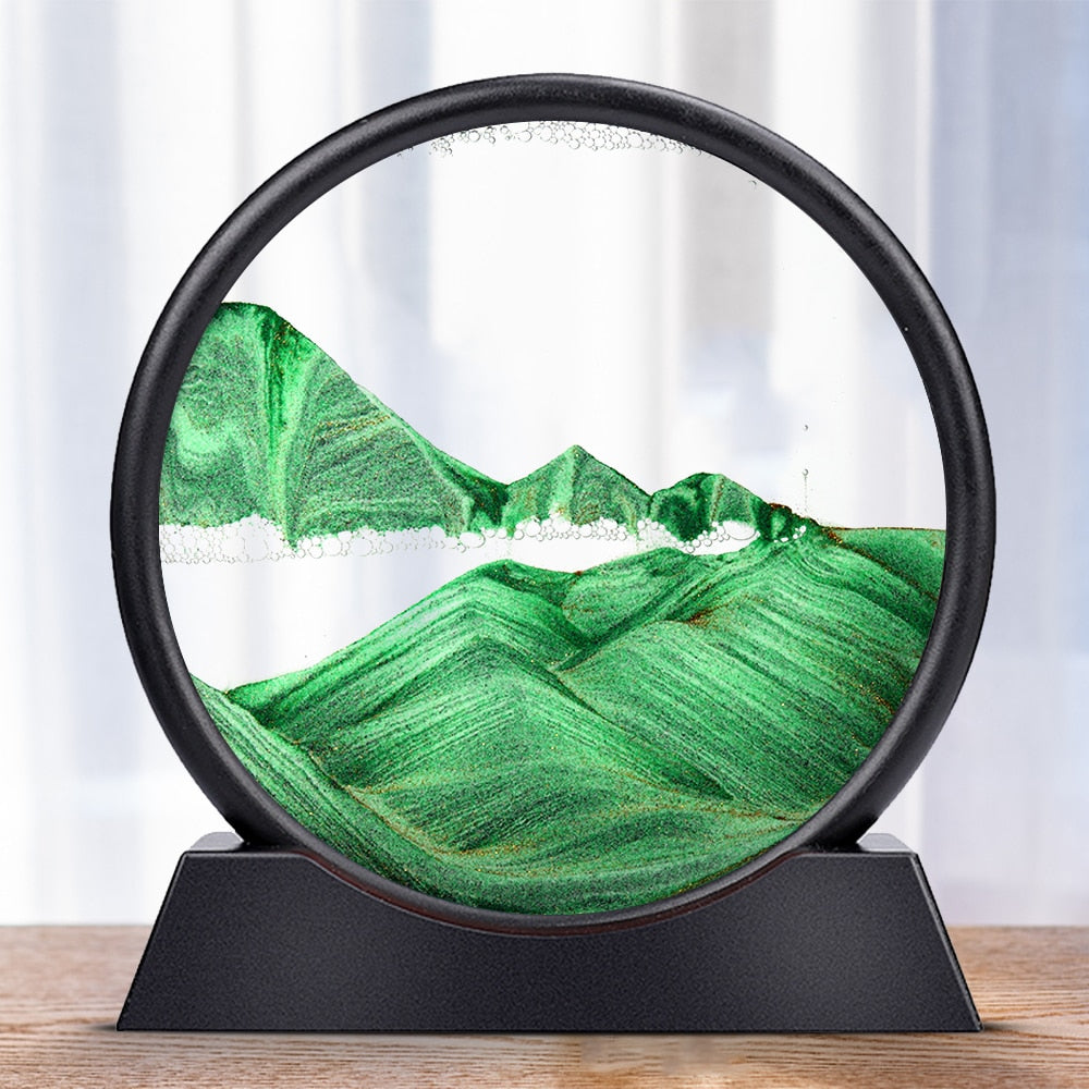 Royaleva Moving Sand Art Sculpture — Animated LED Base, Calming Rotating Flow