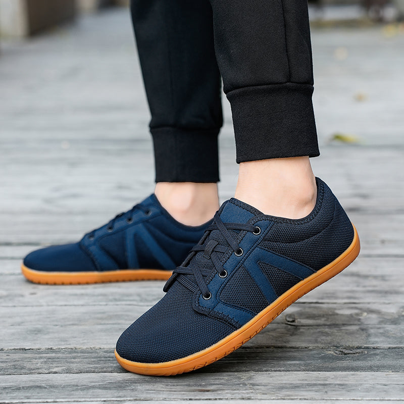 Zapatillas casuales minimalistas para caminar descalzo — Suelas ultrafinas y flexibles, diseño con puntera ancha
