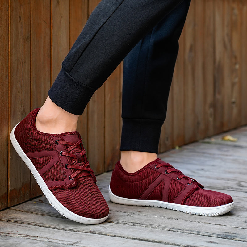Zapatillas casuales minimalistas para caminar descalzo — Suelas ultrafinas y flexibles, diseño con puntera ancha