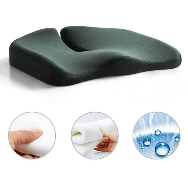 Pernă ergonomică pentru scaun ErgoRelief — Susținere din spumă cu memorie, reducerea presiunii