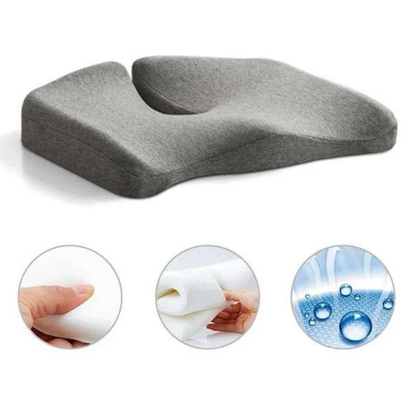 Pernă ergonomică pentru scaun ErgoRelief — Susținere din spumă cu memorie, reducerea presiunii