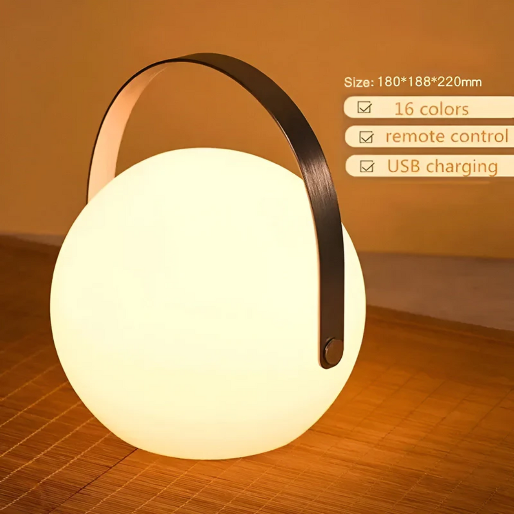 Bærbar vandtæt trådløs lampe — stemningslys med farveskift