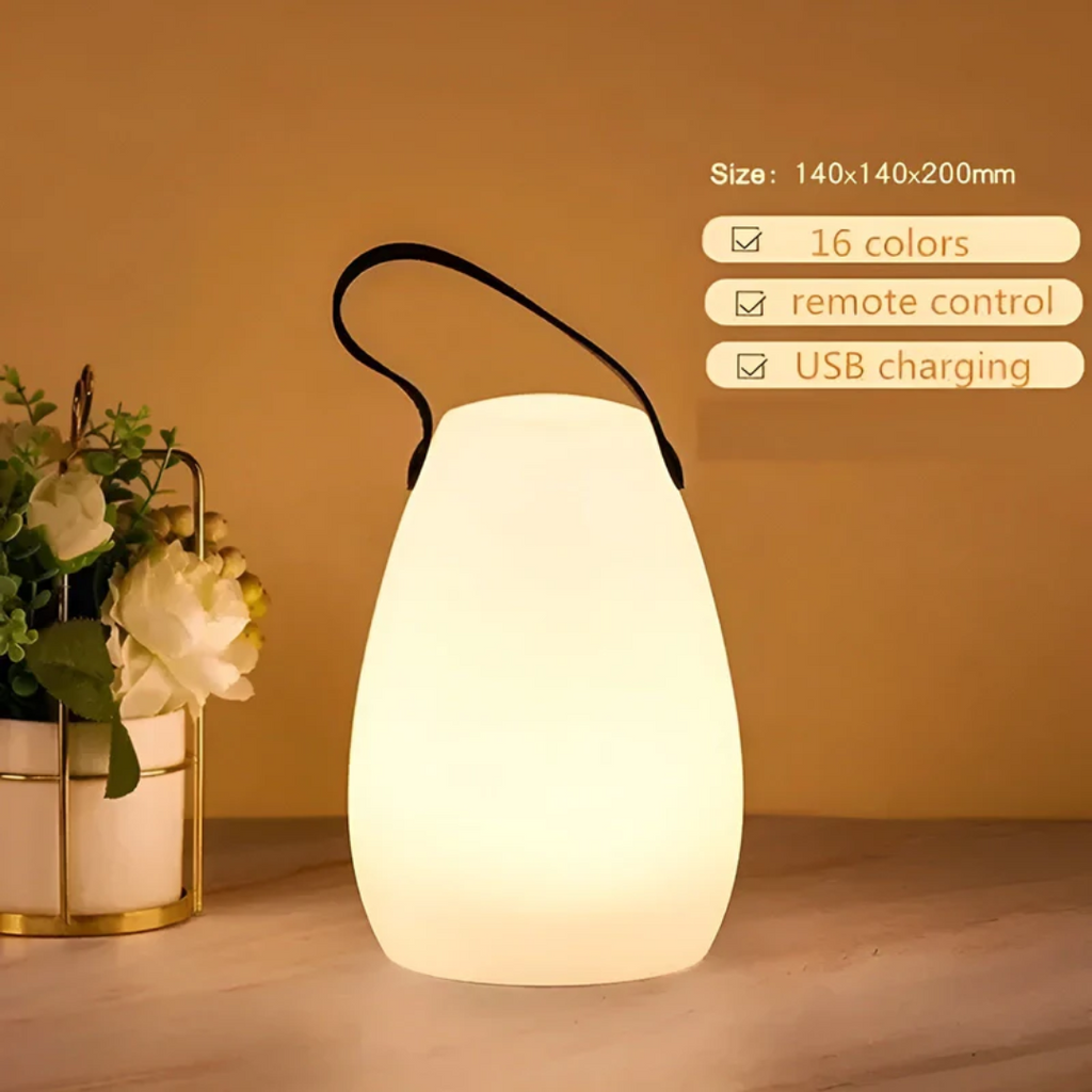 Bærbar vandtæt trådløs lampe — stemningslys med farveskift