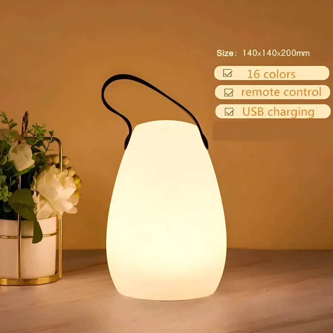 Bærbar vandtæt trådløs lampe — stemningslys med farveskift