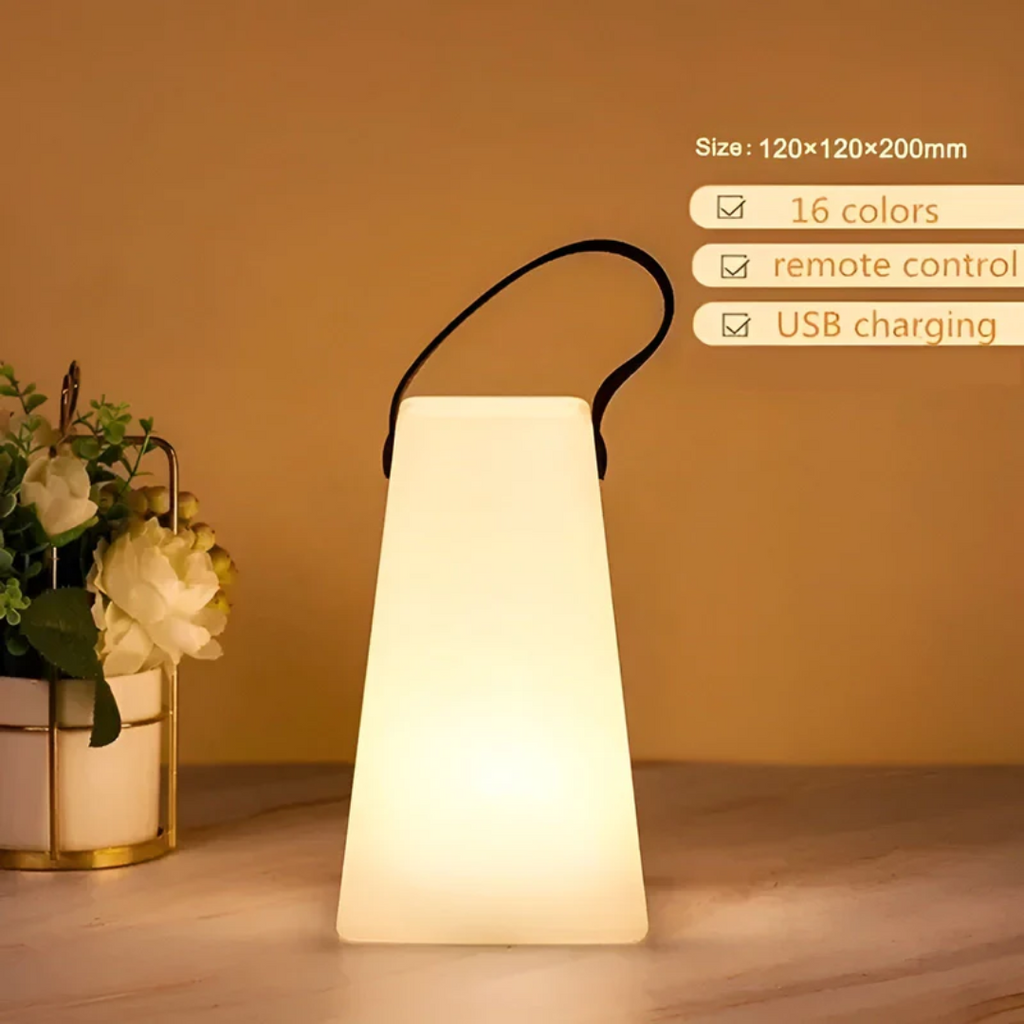 Bærbar vandtæt trådløs lampe — stemningslys med farveskift
