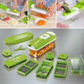 CutMate 12-in-1 Vegetable Cutter — Stainless Steel Blades, Removable Collection Container & Safety Finger Guard, Space-Saving Build