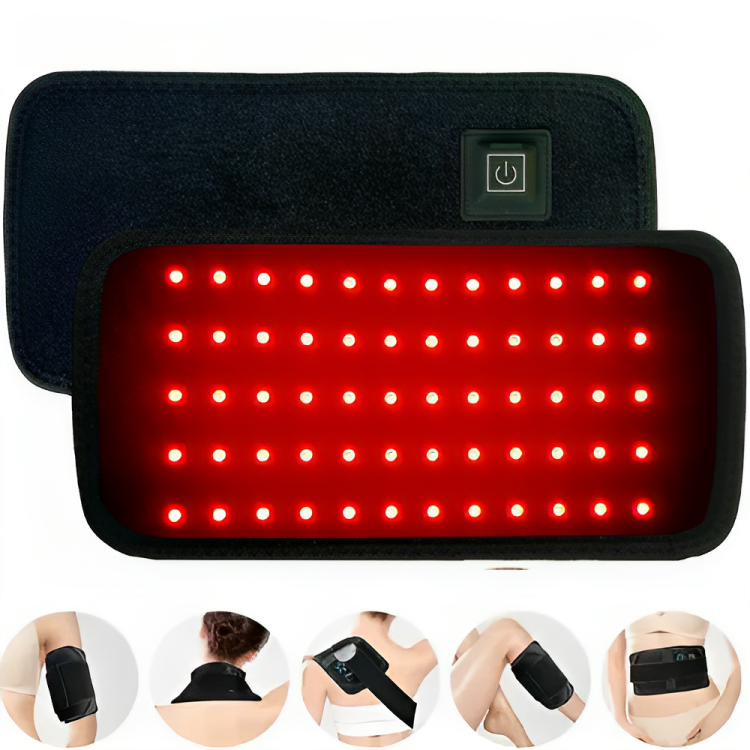Infrared Red Light Therapy Belt Pad — 60 LEDs, Compact Medical-Grade Wrap